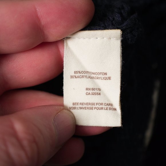 Free People Navy Crochet Sweater Small - Picture 7 of 8